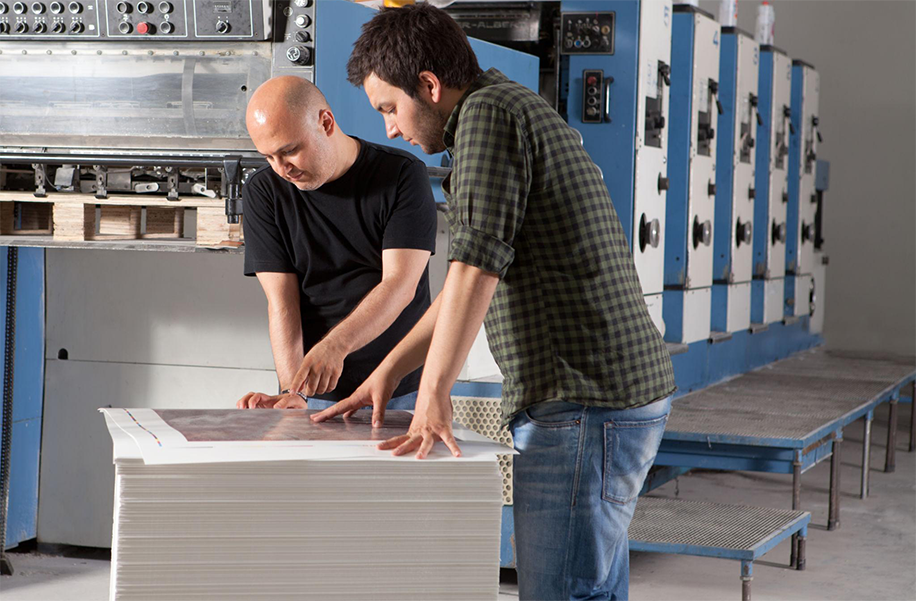Commercial printing pressroom