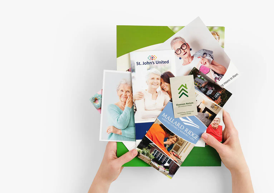 Senior living marketing materials