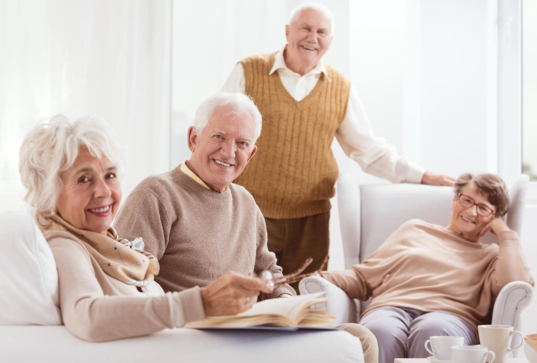 Senior living community residents